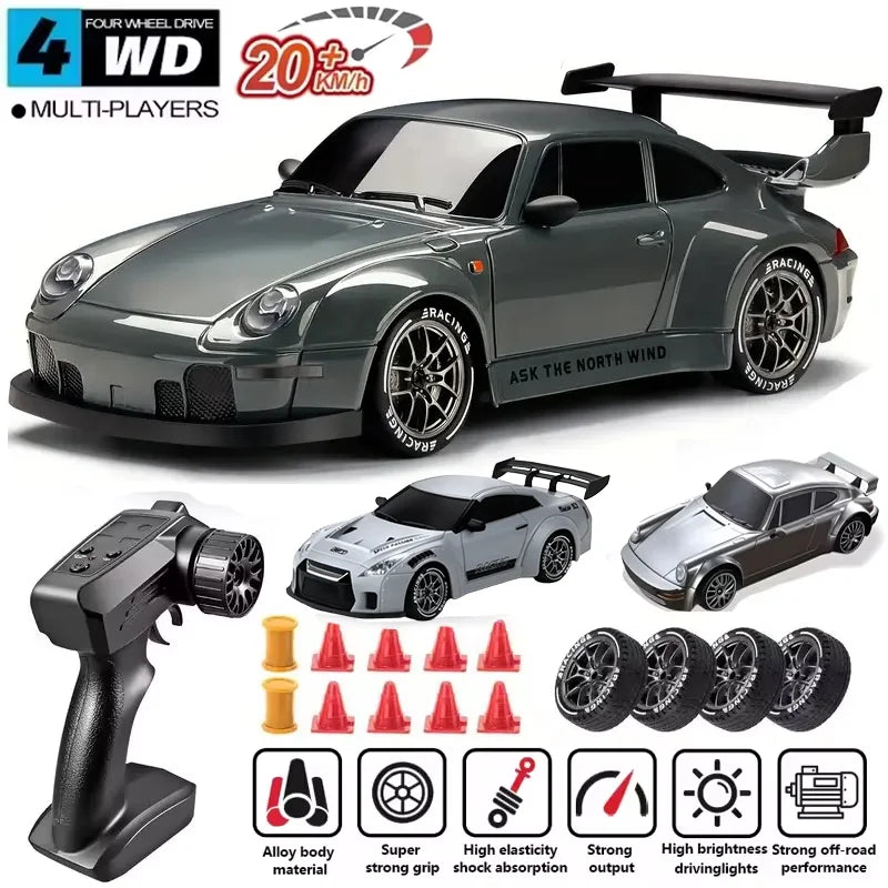 High-Speed 4WD RC Car with Remote Control – Alloy Drift Racing Vehicle
