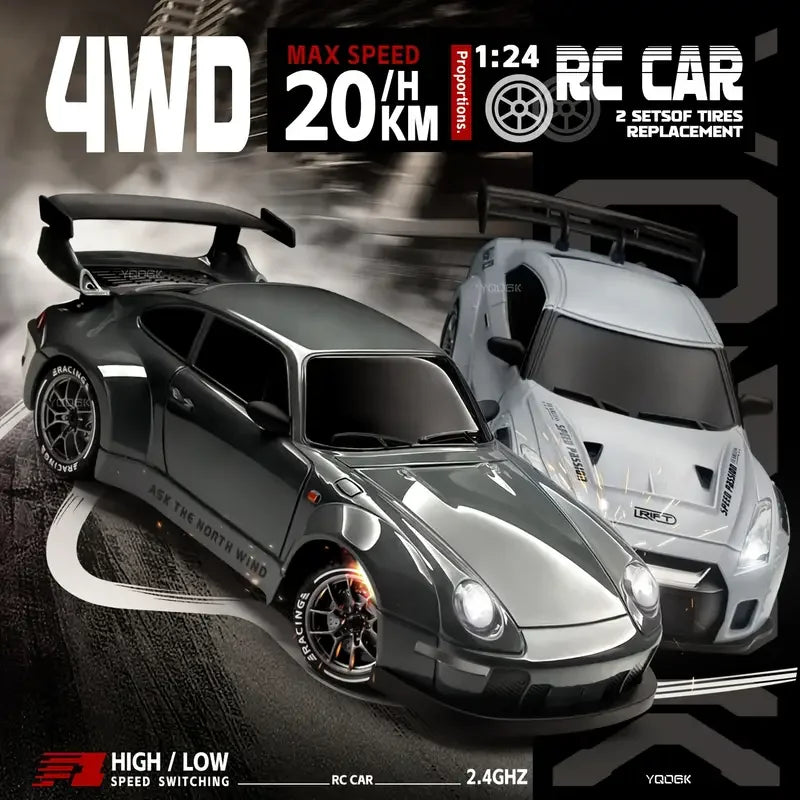 High-Speed 4WD RC Car with Remote Control – Alloy Drift Racing Vehicle