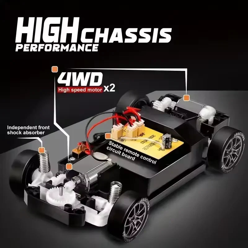 High-Speed 4WD RC Car with Remote Control – Alloy Drift Racing Vehicle