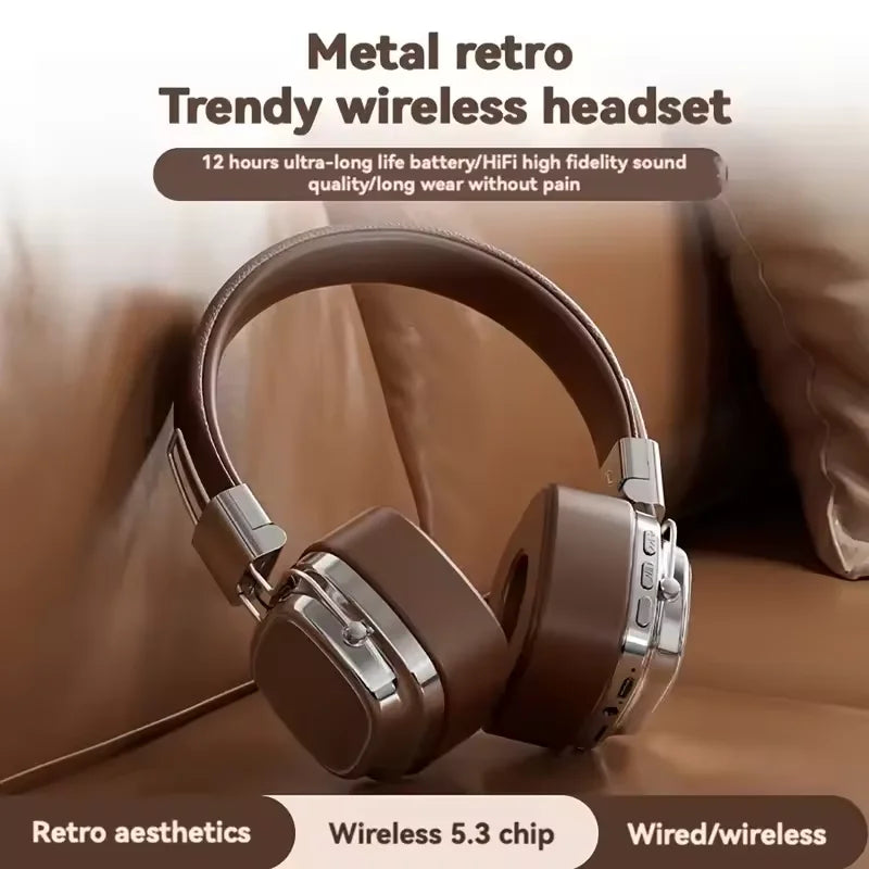 Retro Trendy Wireless Headphones CR8 β Iconic Design, Premium Sound