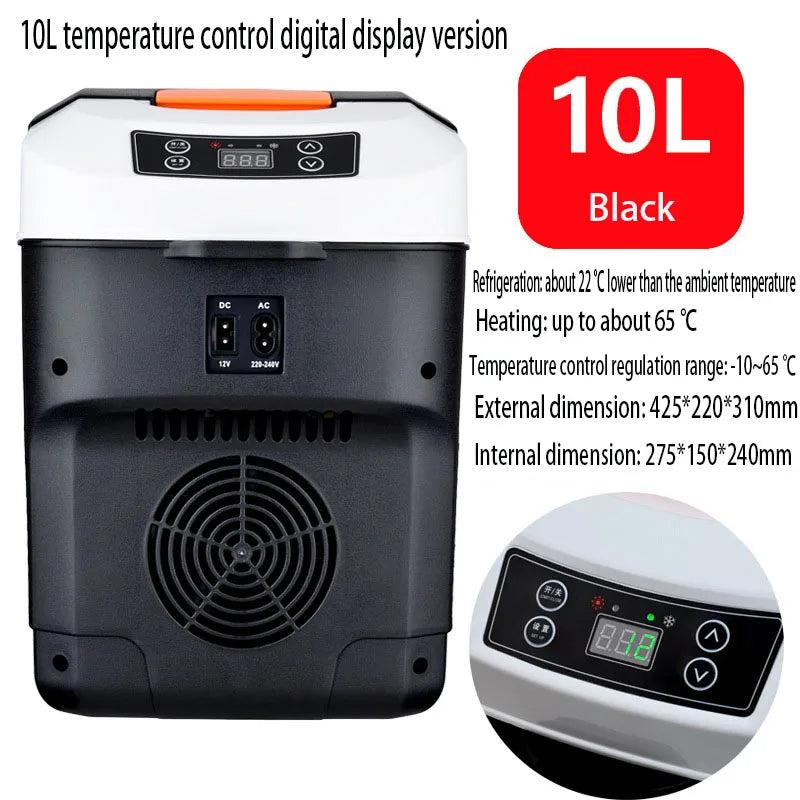 Portable Car and Home Mini Refrigerator – 10L Dual Function (Hot & Cold)