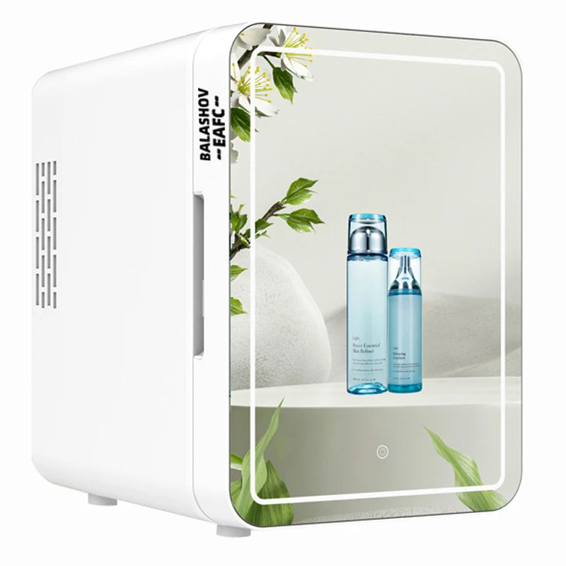 BALASHOV Mini Beauty Fridge with Mirror – 4L Cosmetic Refrigerator