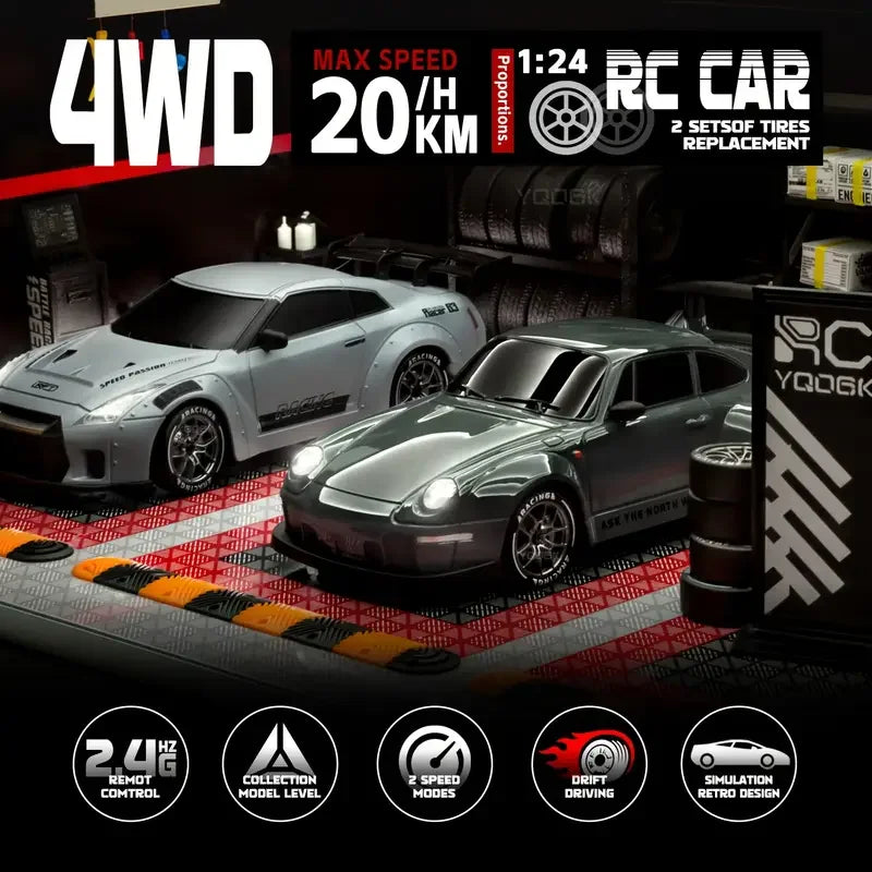 High-Speed 4WD RC Car with Remote Control – Alloy Drift Racing Vehicle