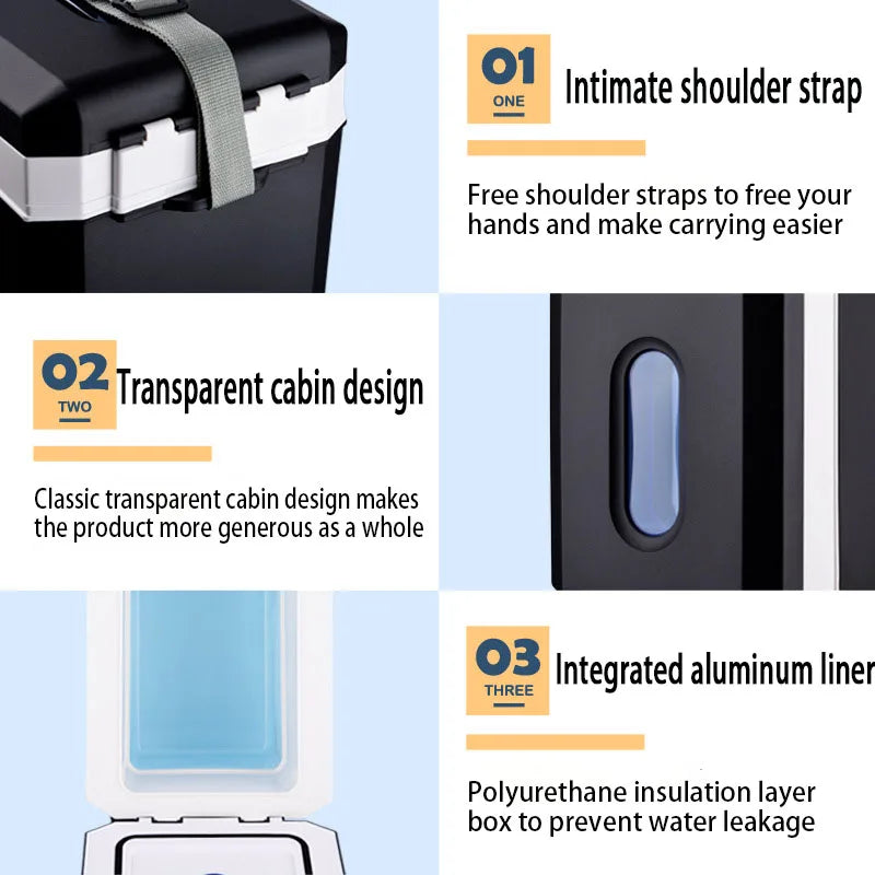 Portable Car and Home Mini Refrigerator – 10L Dual Function (Hot & Cold)
