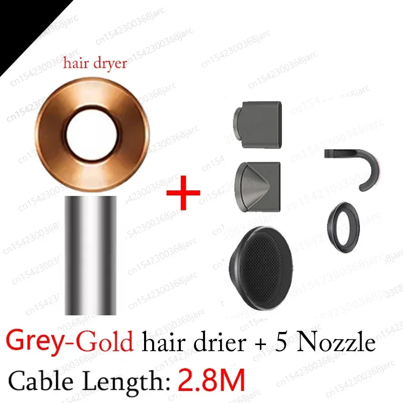 Super Hair Dryer with 6 Nozzles – 1600W Professional Ionic Hair Dryer
