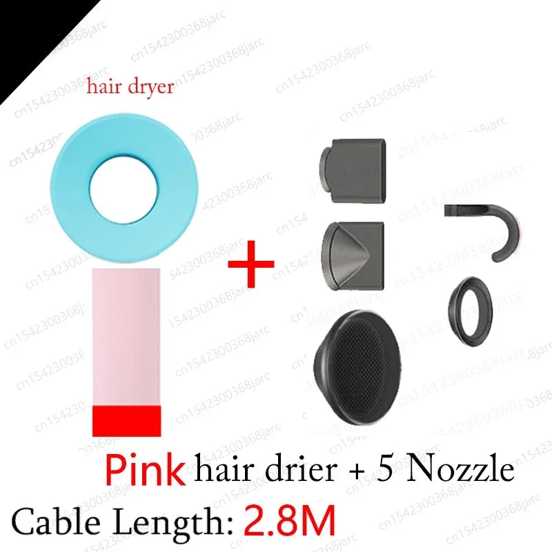 Super Hair Dryer with 6 Nozzles – 1600W Professional Ionic Hair Dryer