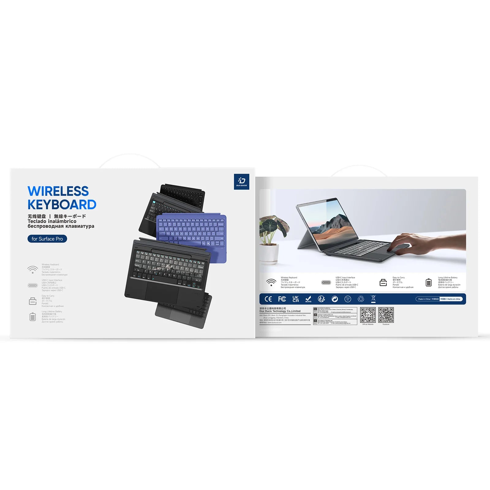 Detachable Magnetic Keyboard – Slim and Responsive Design