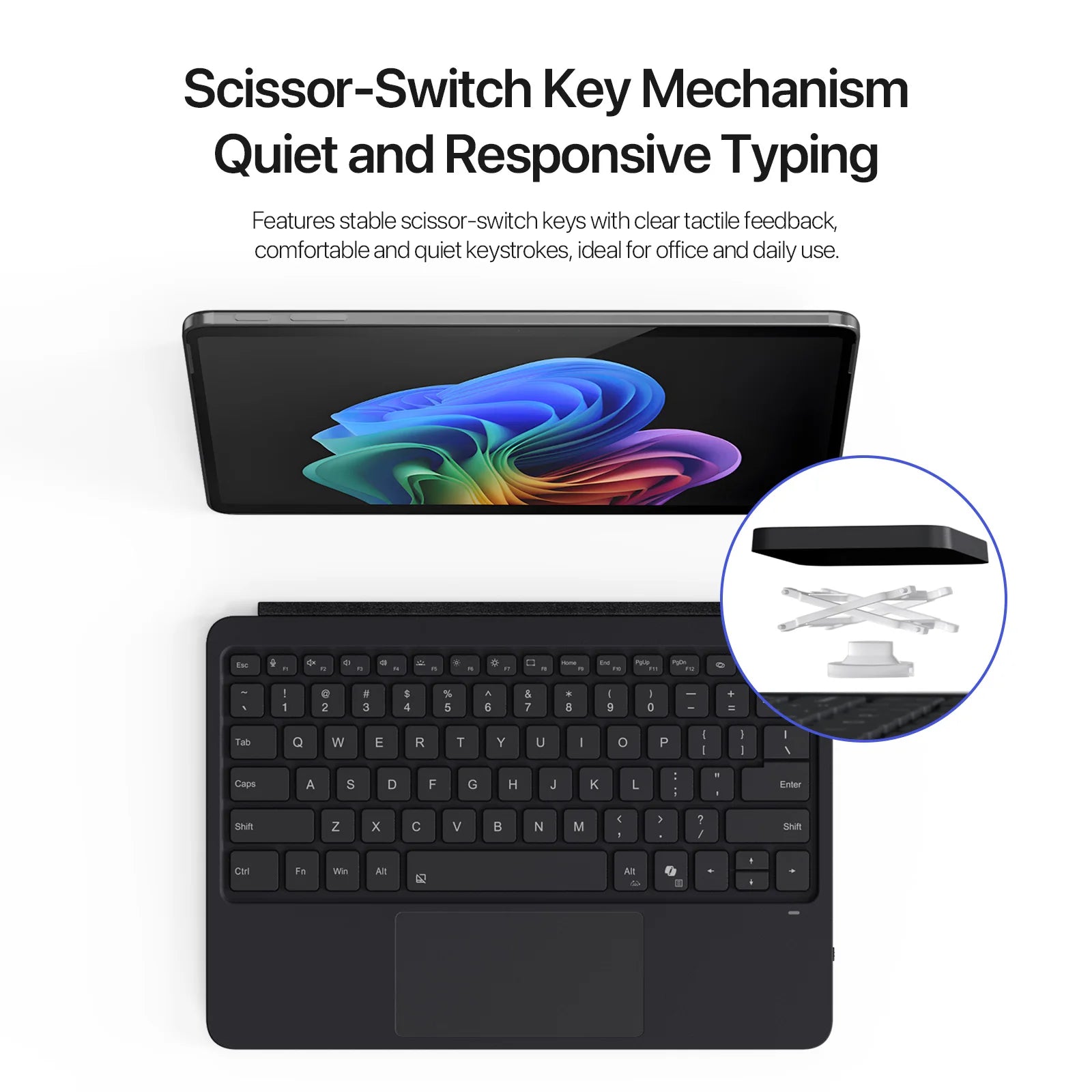 Detachable Magnetic Keyboard – Slim and Responsive Design