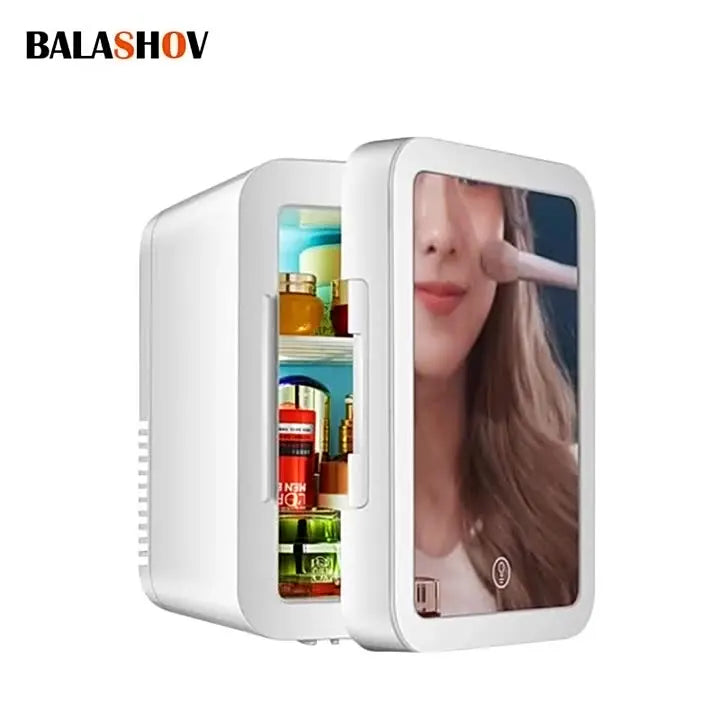 BALASHOV Mini Beauty Fridge with Mirror – 4L Cosmetic Refrigerator