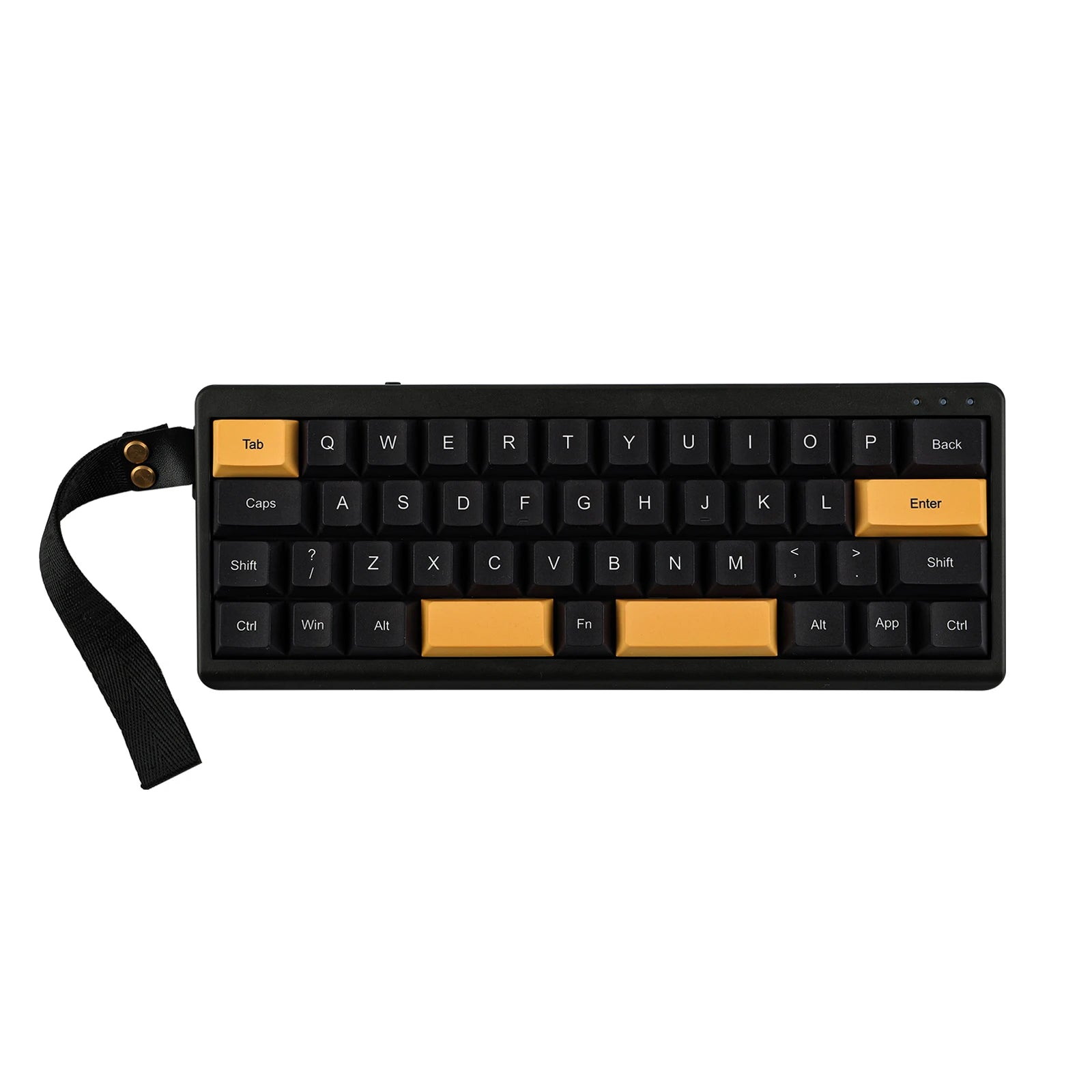 Compact Mechanical Keyboard – Black and Amber Edition